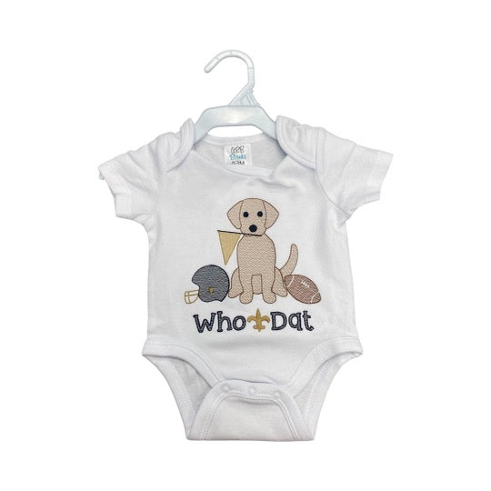 who dat puppy boy onesie