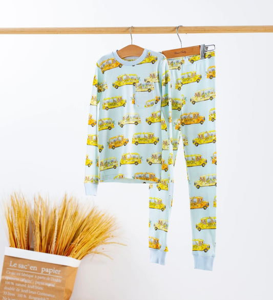 Wheels on the bus pajama set