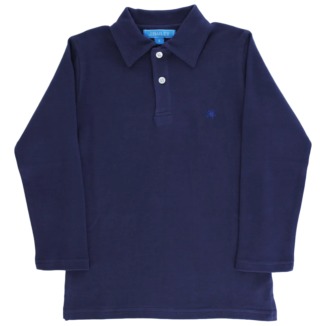 L/S Navy Polo