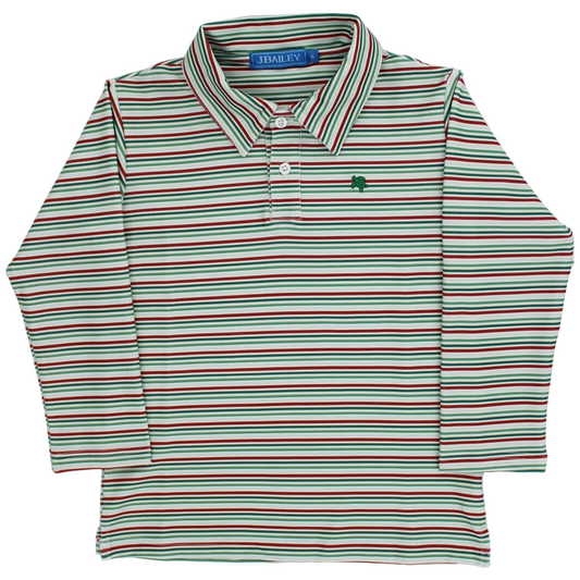 L/S Holly Striped Performance Polo