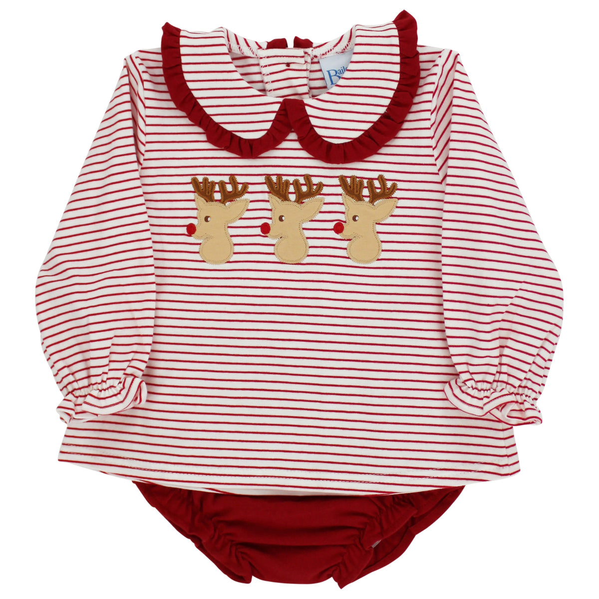 Rudy Reindeer Girls Diaper Set