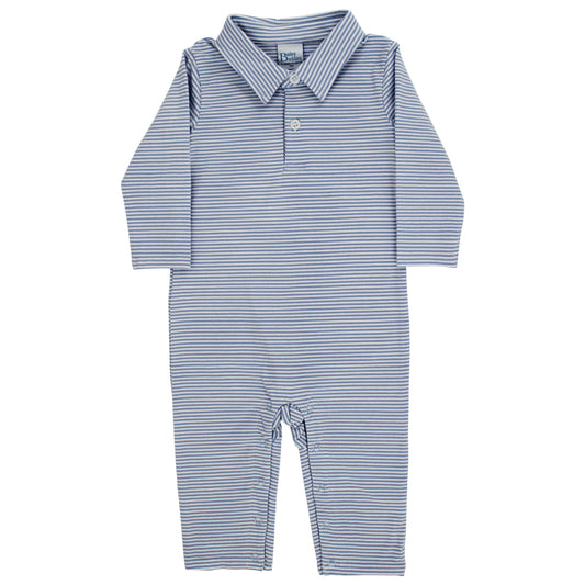 Blue Stripe Knit Play Suit