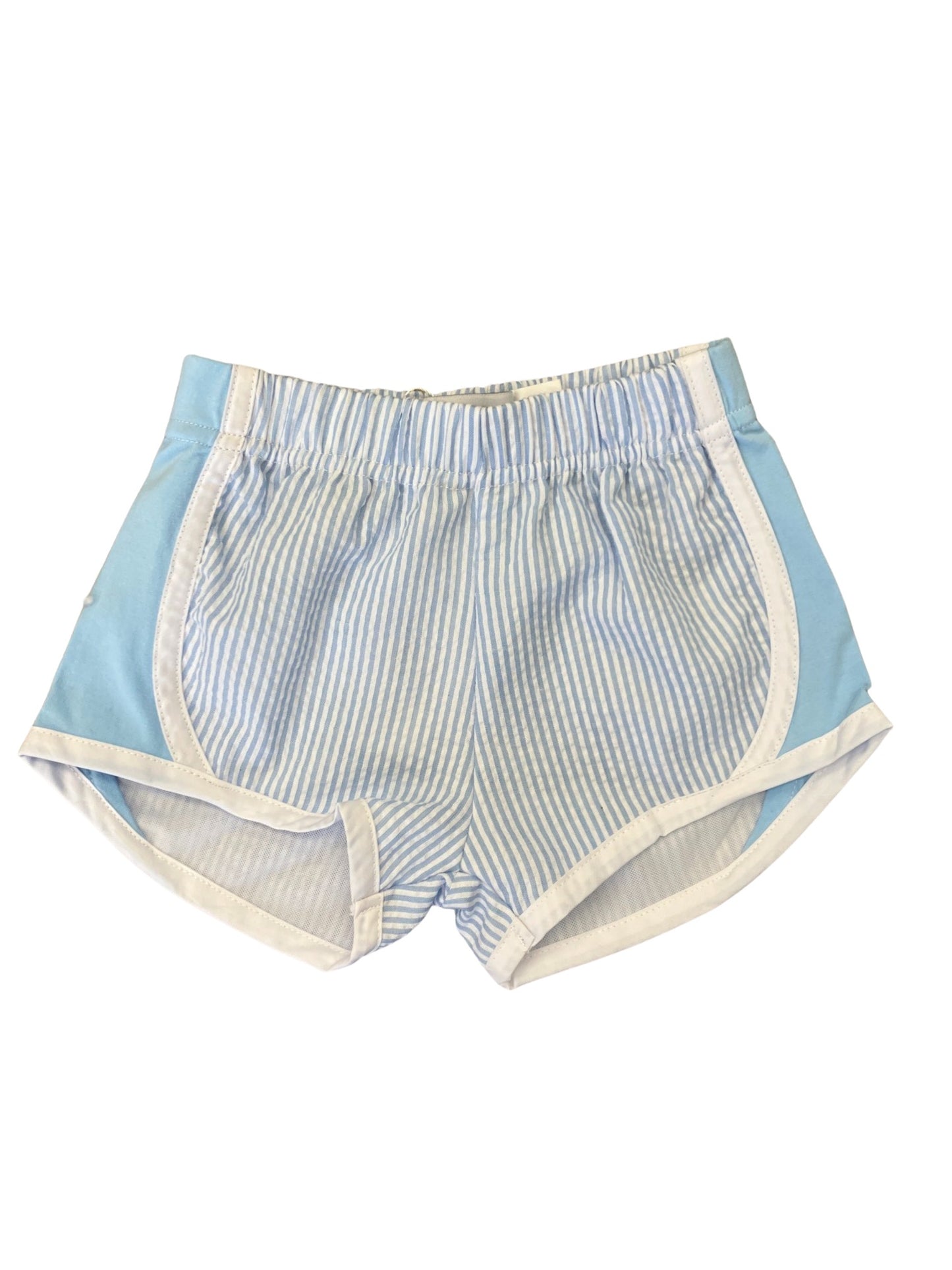 Blue seersucker windshorts